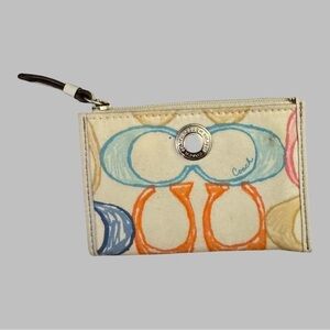 COACH Multicolor Signature Card Holder